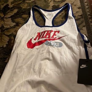 WOMANS RED WHITE AND BLUE TANK